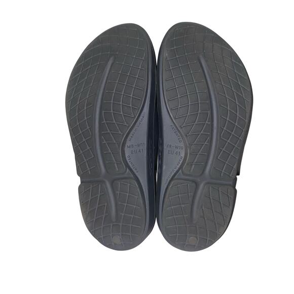 OOFOS OOahh Recovery Slide Sandals Gray M8 W10 EU41 Comfort Orthopedic